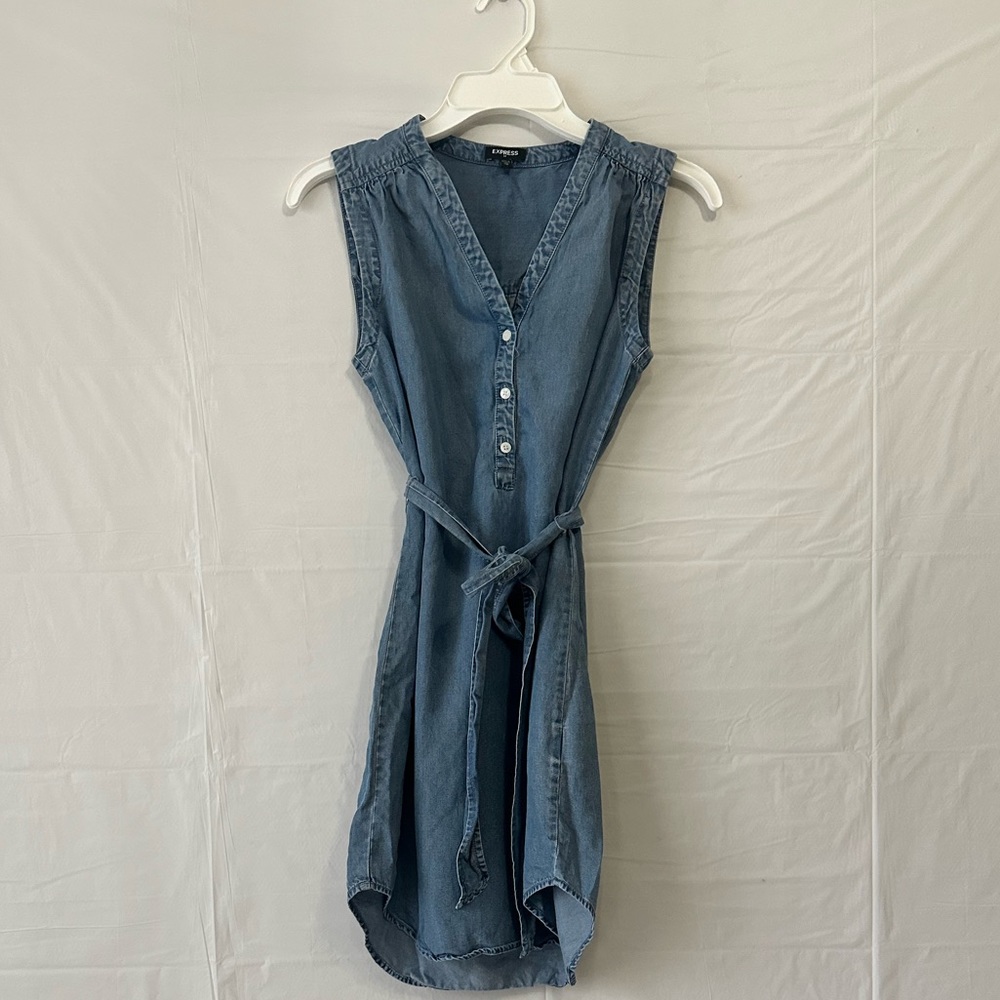 Express chambray mini dress size xs
